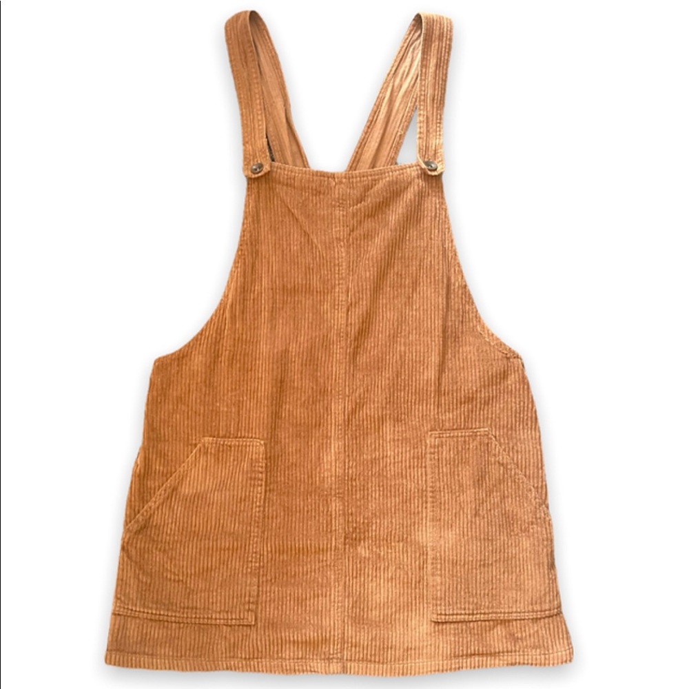 Brown Corduroy Overall Dress